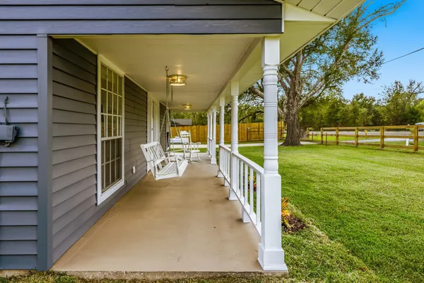 a view of a porch