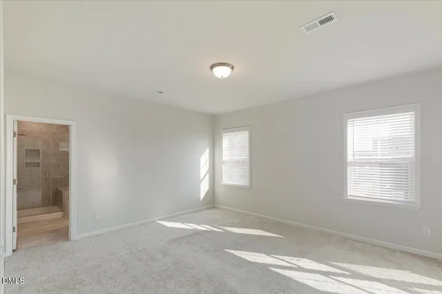 a bathroom with a double vanity sink a mirror and a shower