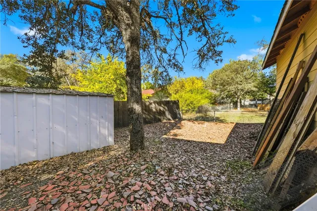 a view of a wooden door