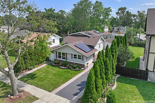 a aerial view of a house