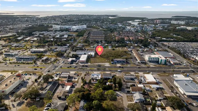 an aerial view of city