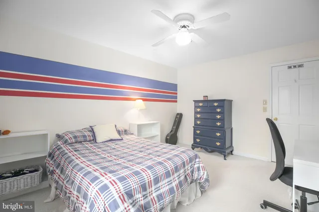 a backyard of a house with large trees