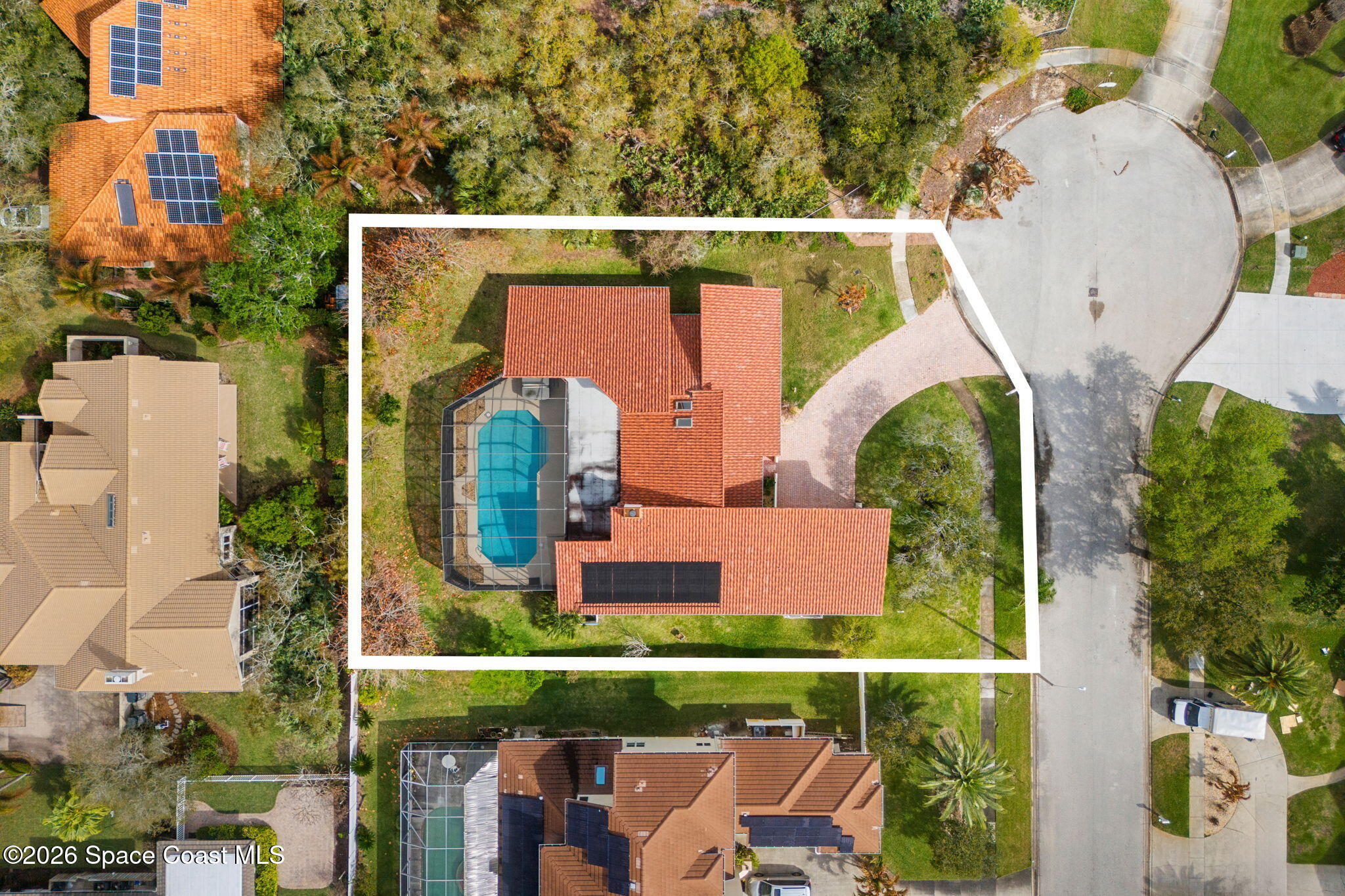 3070 Rio Plumosa North Indialantic, FL 32903 - Photo 25 of 29 an aerial view of a house with outdoor space and sitting area