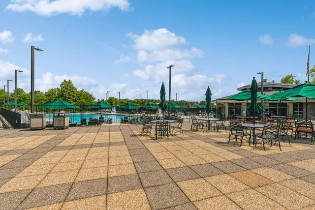 a outdoor view with a sitting space