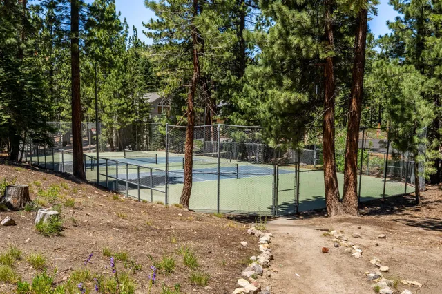 a view of street along with trees