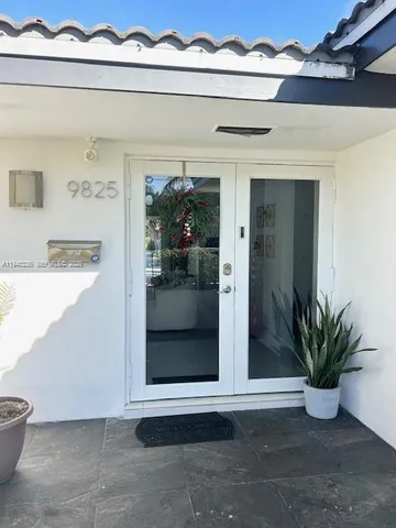 a potted plant sitting on the side of a building
