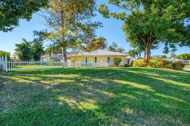 a house view with a garden space