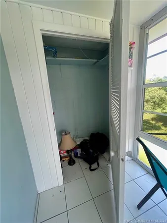 an empty room with a window