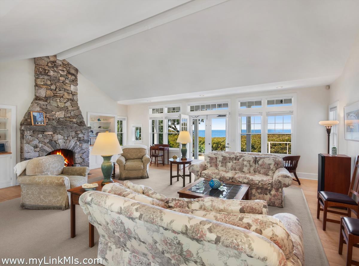 78 Hammett Road Chilmark, MA 02535 - Photo 17 of 53 Living Room with Lew French Fireplace