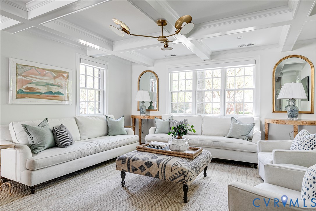 4306 Dover Road Richmond, VA 23221 - Photo 32 of 56 Coffered Ceilings and Custom lighting