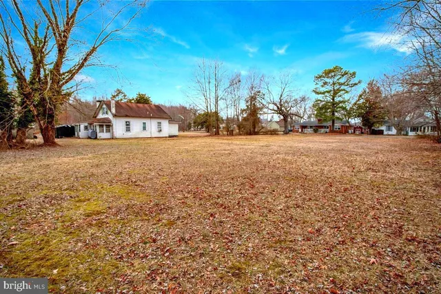 a view of a house with a yard and a trees