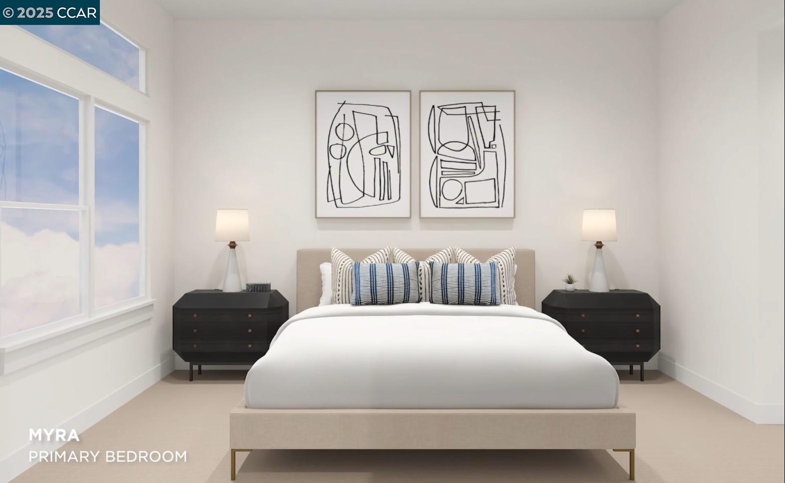 648 South Main Street Milpitas, CA 95035 - Photo 4 of 13 a bedroom with a bed and a painting on the wall