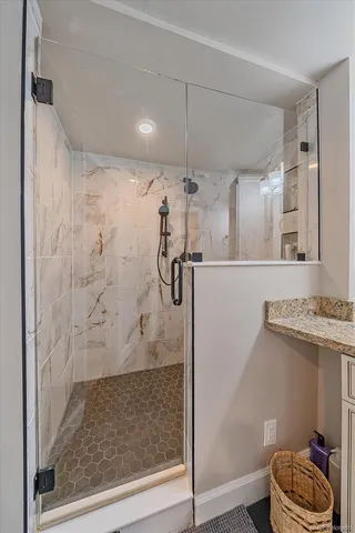 a view of a bench in a balcony