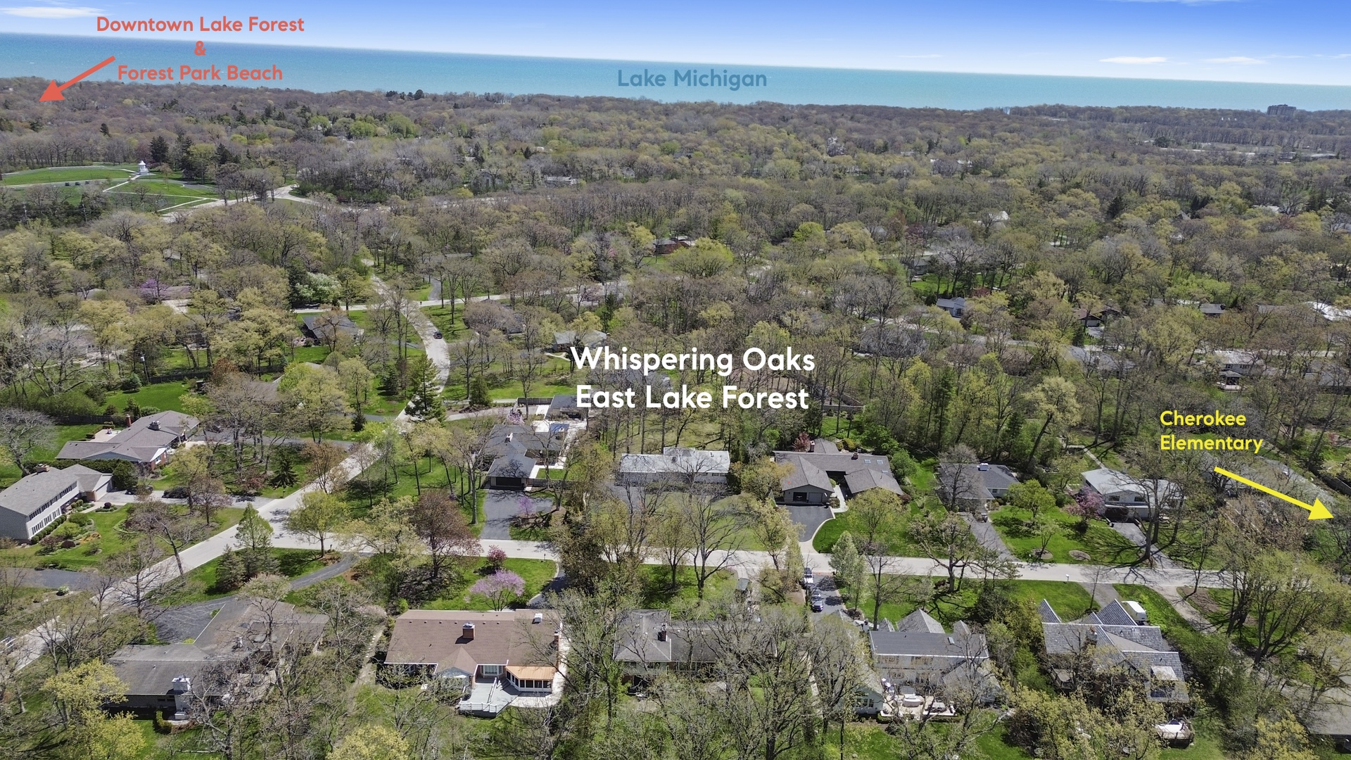 524 Forest Hill Road Lake Forest, IL 60045 - Photo 29 of 32 an aerial view of multiple house