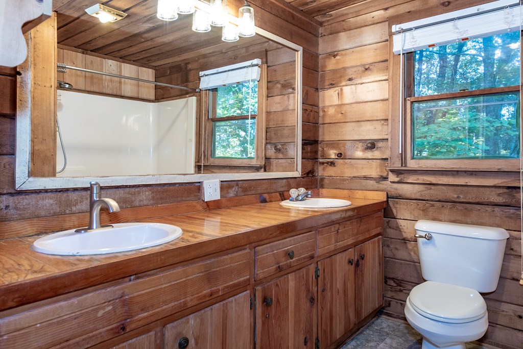 168 Burnt Mountain Cove Road Jasper, GA 30143 - Photo 27 of 53 a bathroom with a sink and a toilet