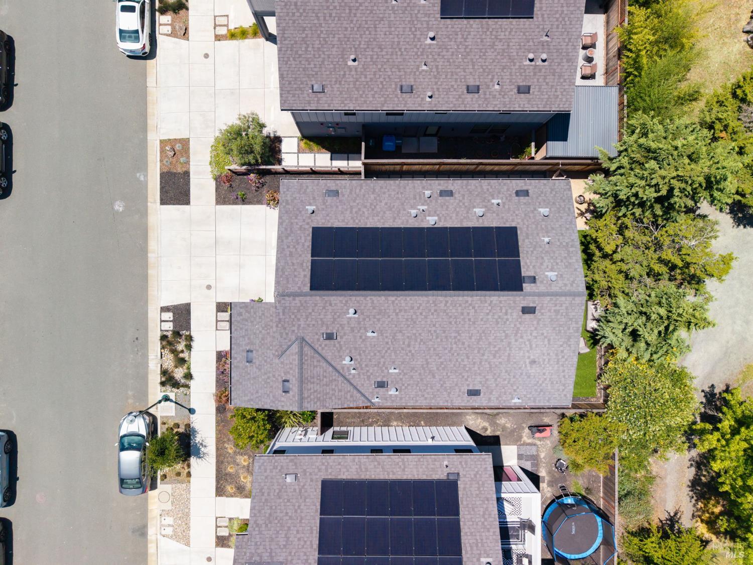 2215-2217 Versaro Drive Santa Rosa, CA 95403 - Photo 41 of 45 an aerial view of a house with a yard and a fireplace