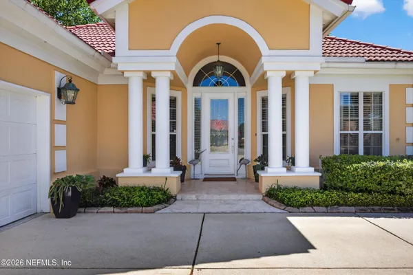 a front view of a house