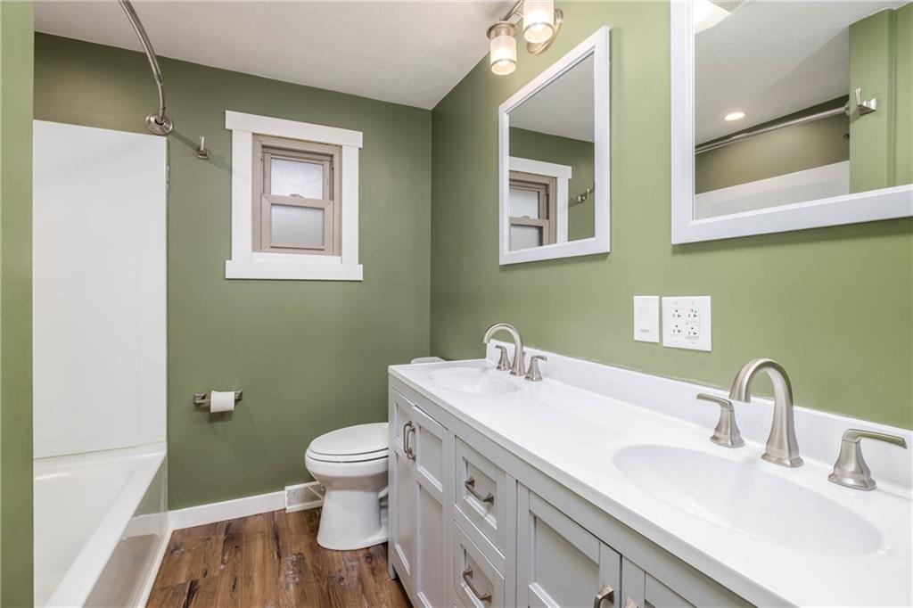 137 Hornhead Road McDonald, PA 15057 - Photo 13 of 27 COMPLETELY REMODELDED FIRST FLOOR BATH WITH DOUBLE BOWL VANITY.
