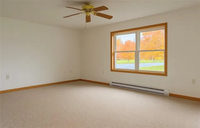 an empty room with a window