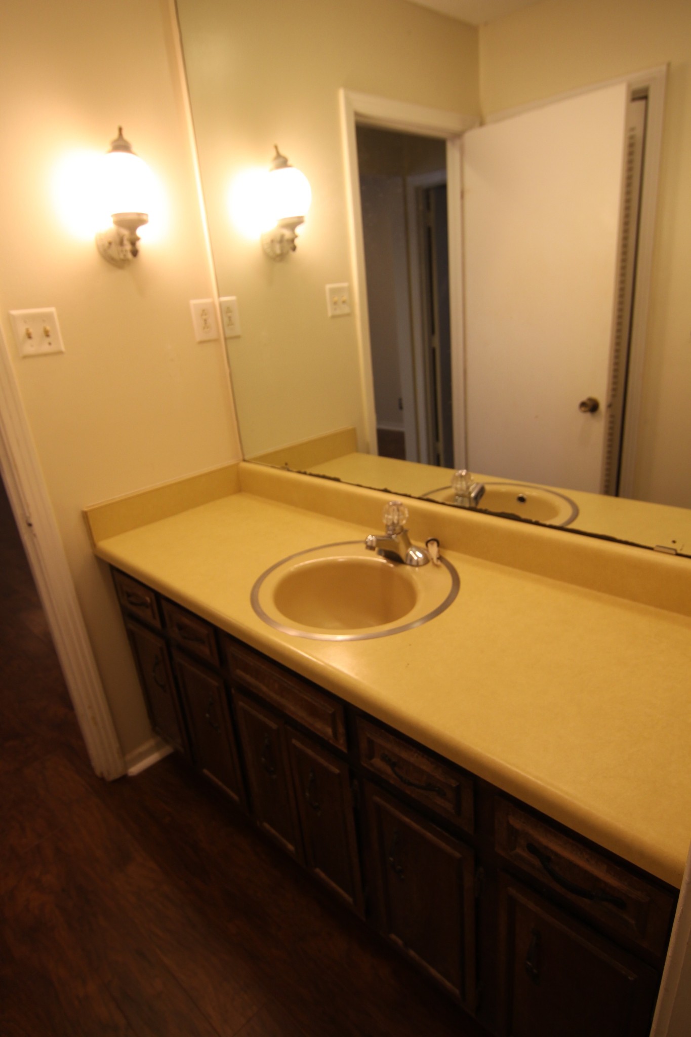 337 Rossview Road Clarksville, TN 37043 - Photo 19 of 22 a bathroom with a granite countertop sink and a mirror