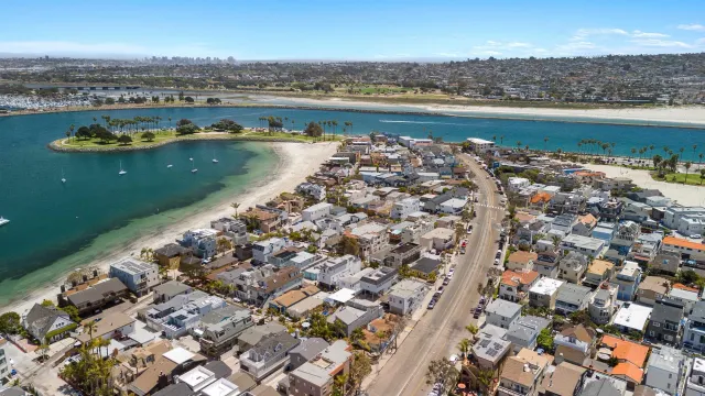 an aerial view of a city