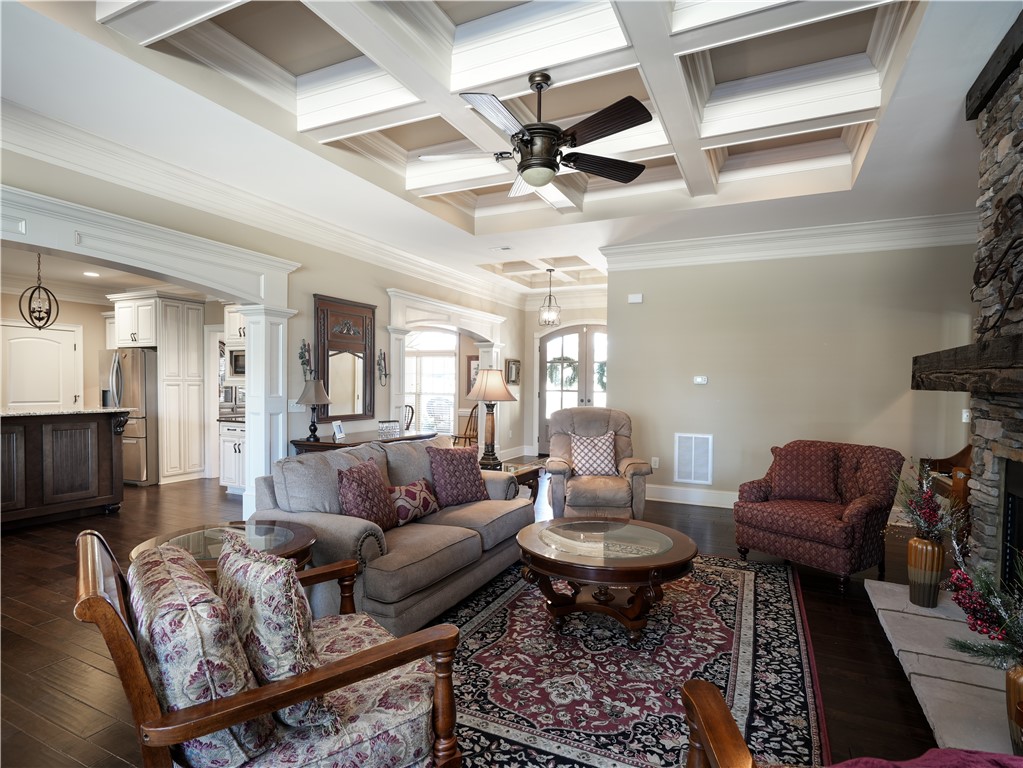 217 Andalusian Trail Anderson, SC 29621 - Photo 19 of 50 Coffered Ceiling in Great Room