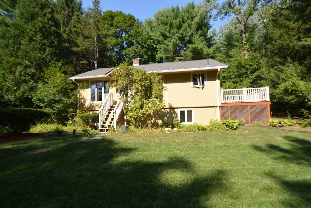 a view of backyard of house