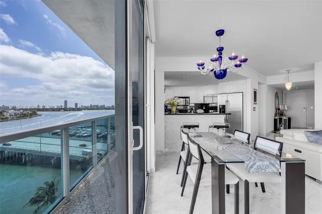 a view of a lake from a balcony