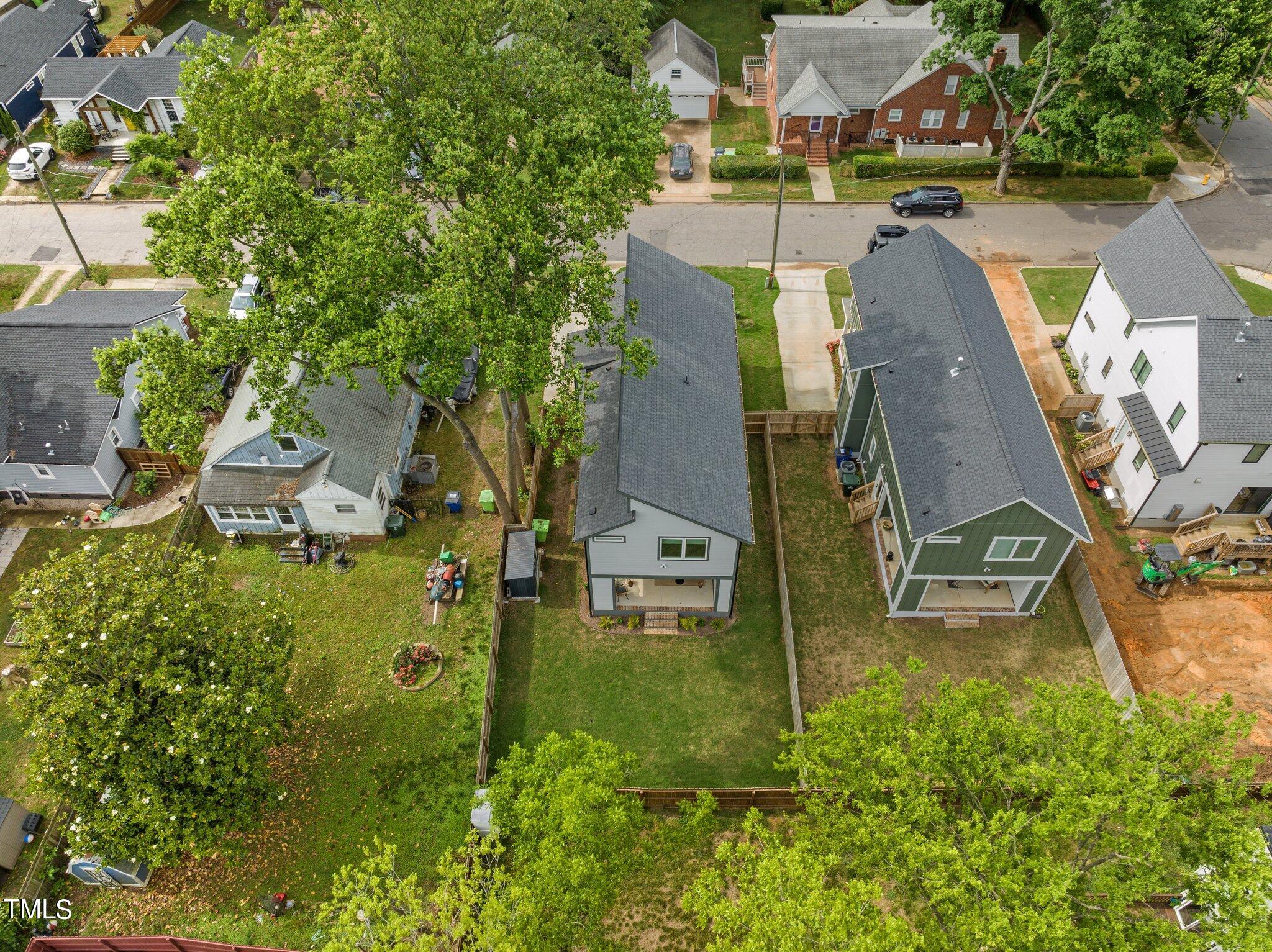 5 Bart Street Raleigh, NC 27610 - Photo 39 of 41 an aerial view of residential houses with outdoor space and parking