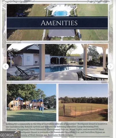 a view of a water fountain and a signage
