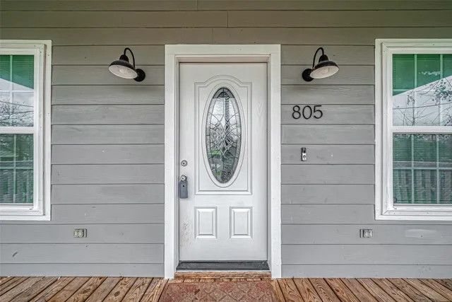 a front view of a house with entryway