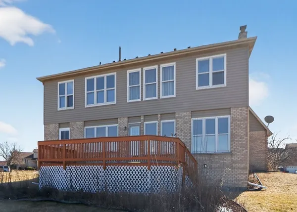 a view of a house with a balcony