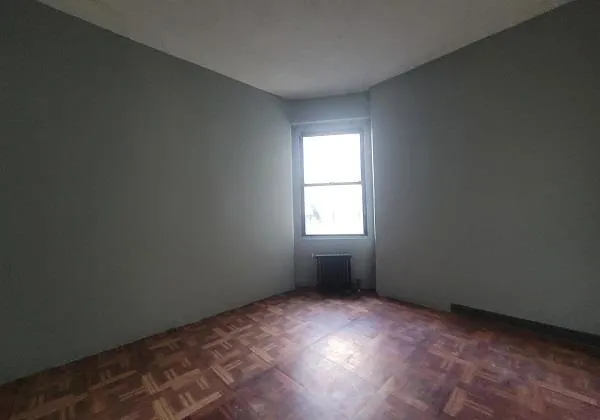 an empty room with a window