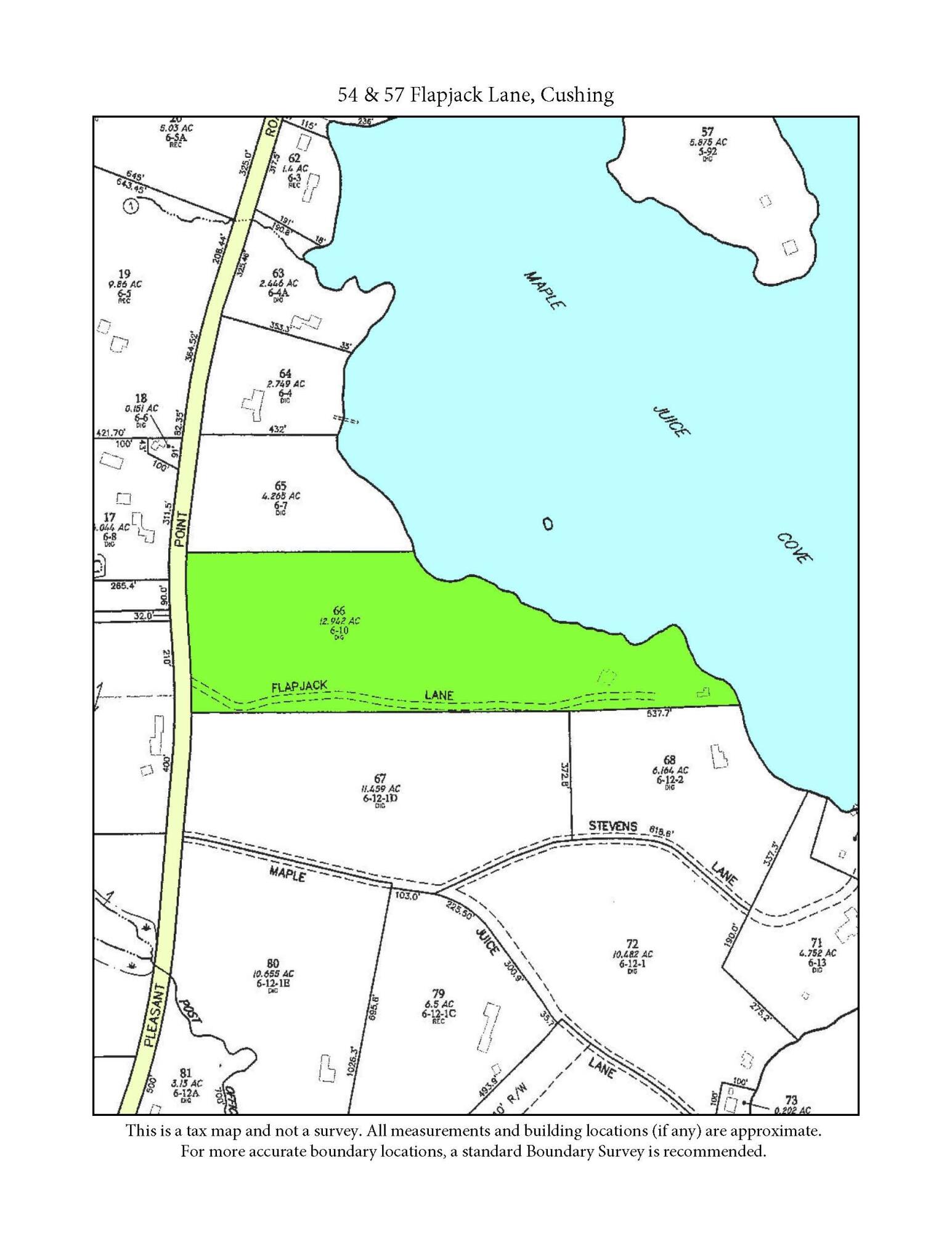 57 Flapjack Lane Cushing, ME 04563 - Photo 60 of 61 Tax Map
