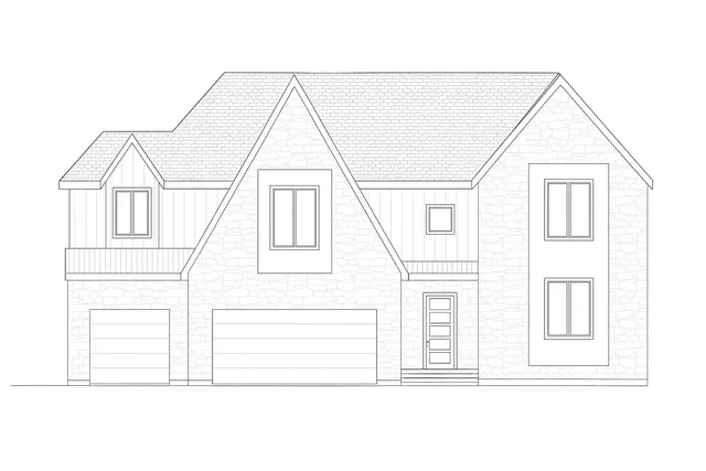 a black and white photo of a house