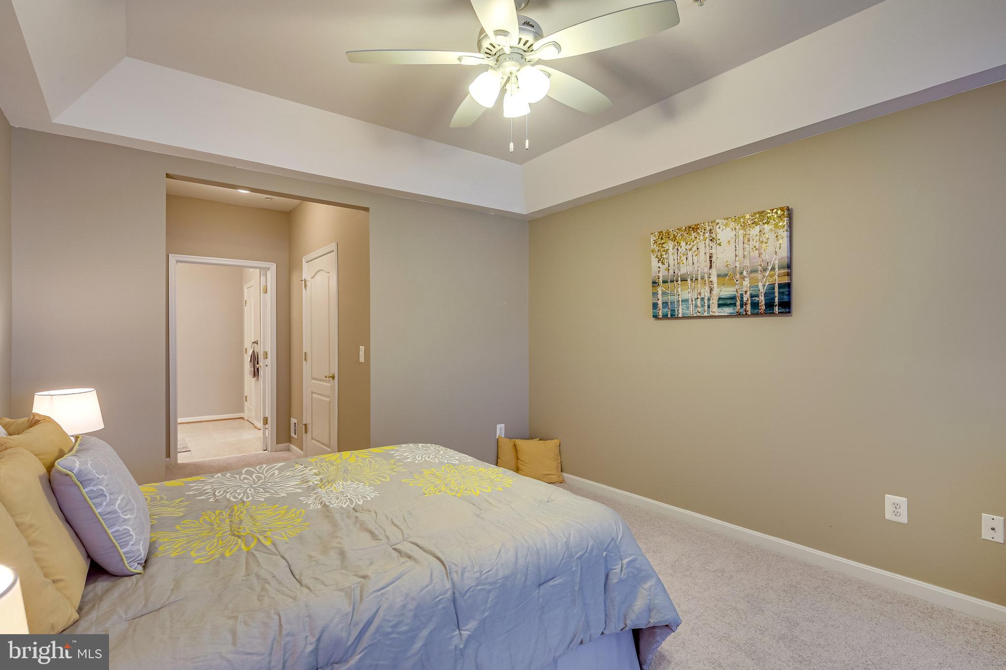 7315 Brookview Road, Unit 208 Elkridge, MD 21075 - Photo 14 of 40 Primary Suite boasts Tray Ceiling & Fan