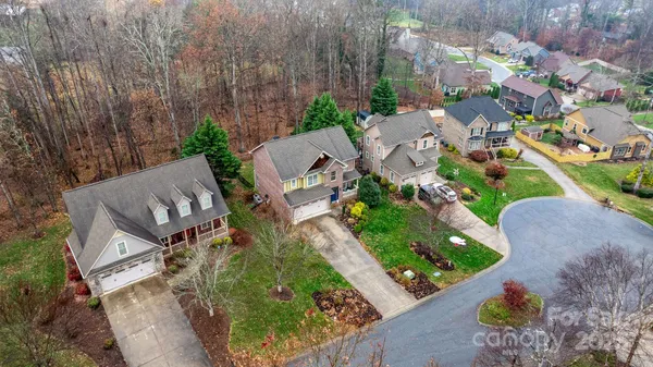 an aerial view of multiple house