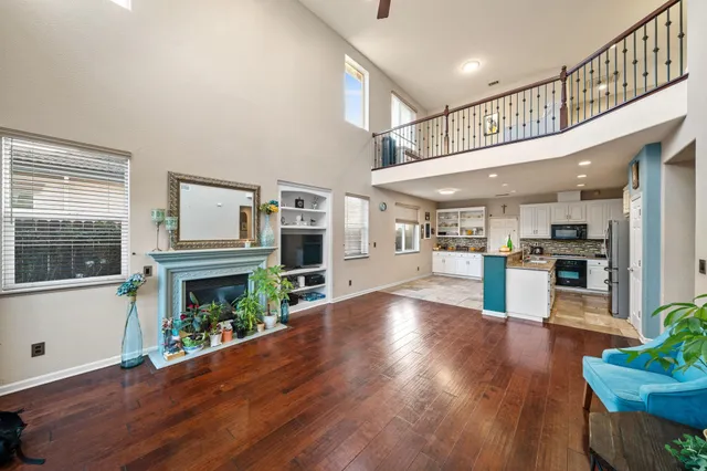 a view of a kitchen with furniture and a kitchen