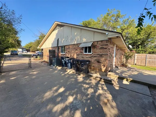a view of a house with a patio