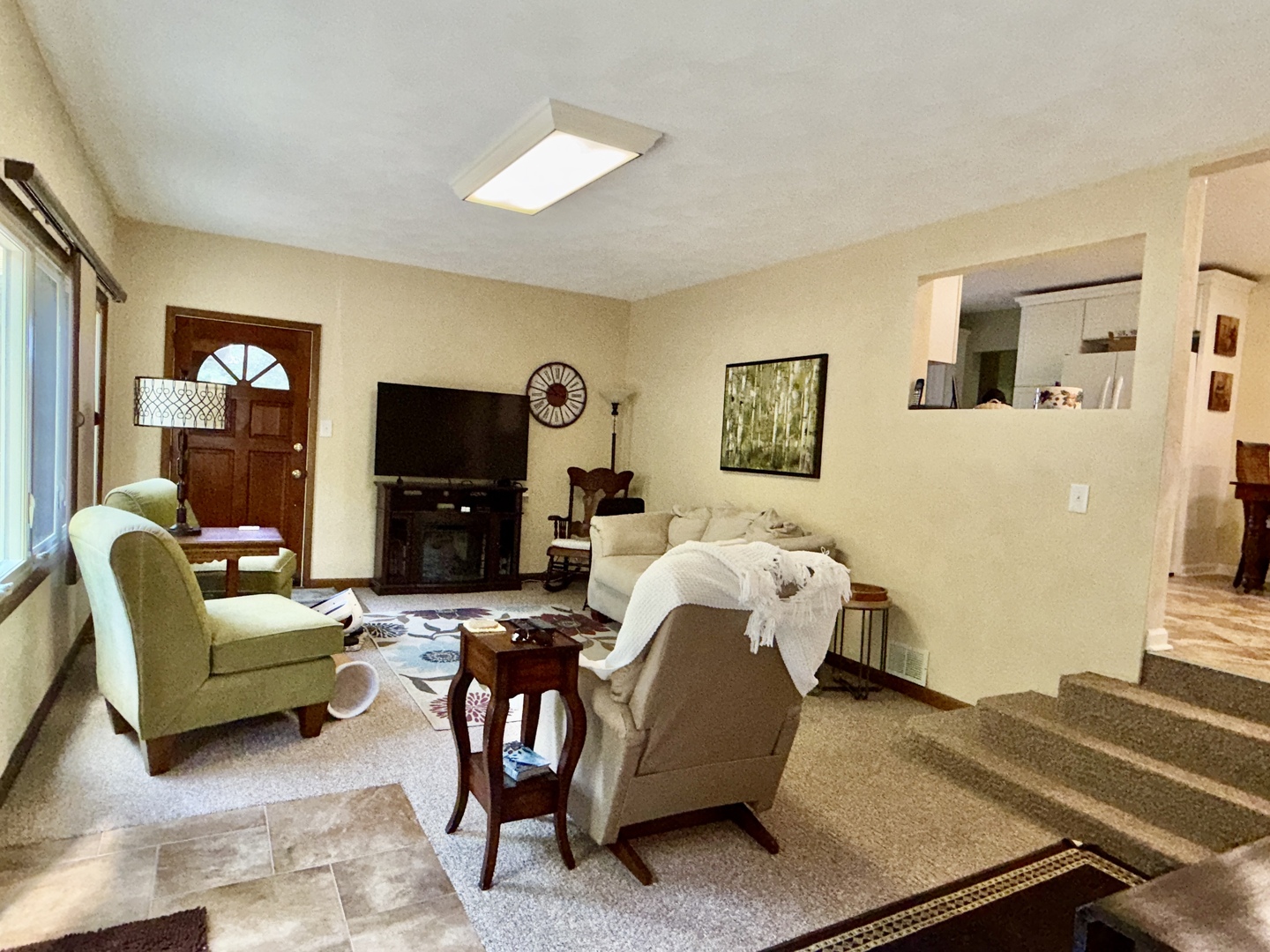 956 Country Club Road Metropolis, IL 62960 - Photo 24 of 48 a living room with fireplace furniture and a flat screen tv