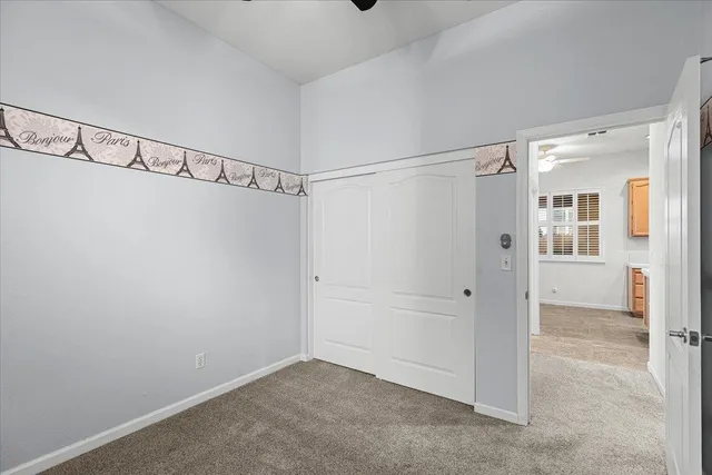 a view of a room with an entryway