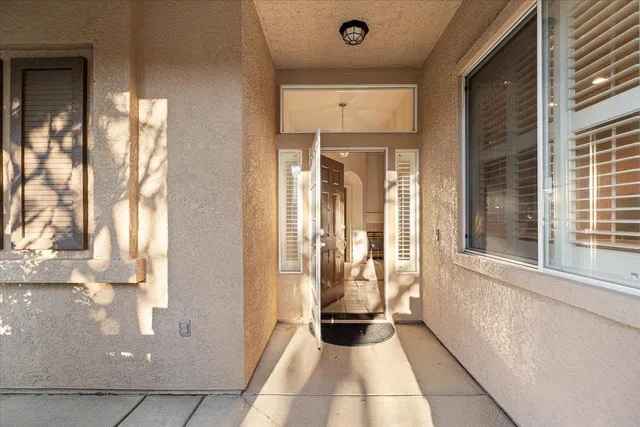 a view of a entryway door of the house