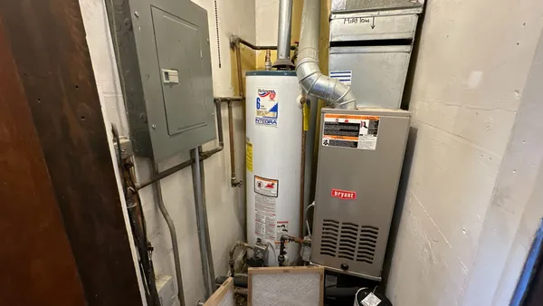 a view of water heater room