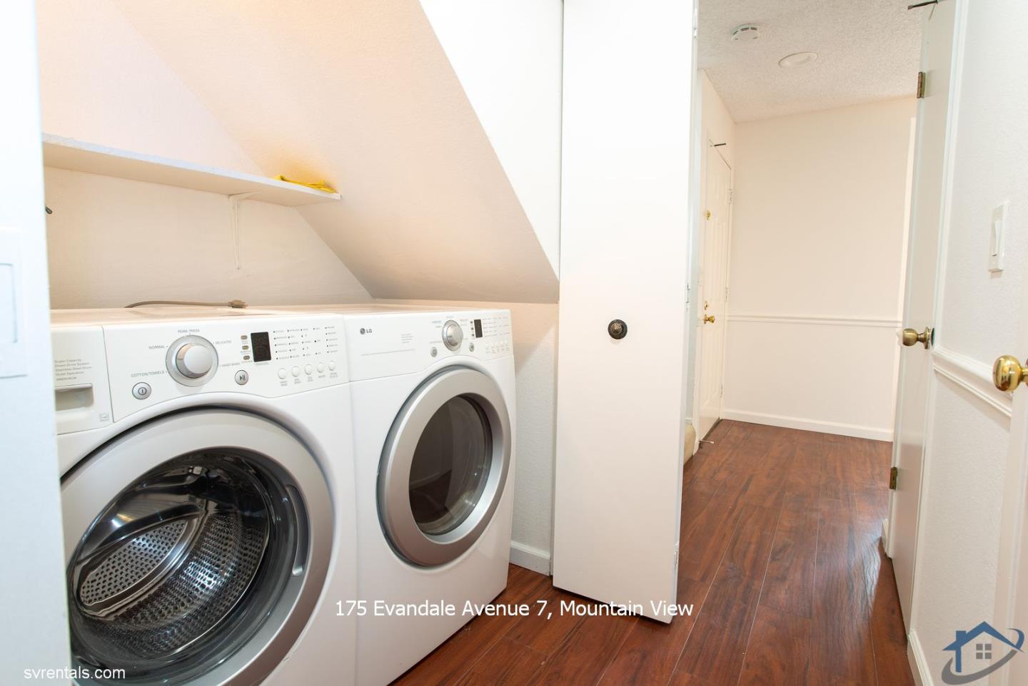 175 Evandale Avenue, Unit 7 Mountain View, CA 94043 - Photo 12 of 20 a view of a hallway with washer and dryer