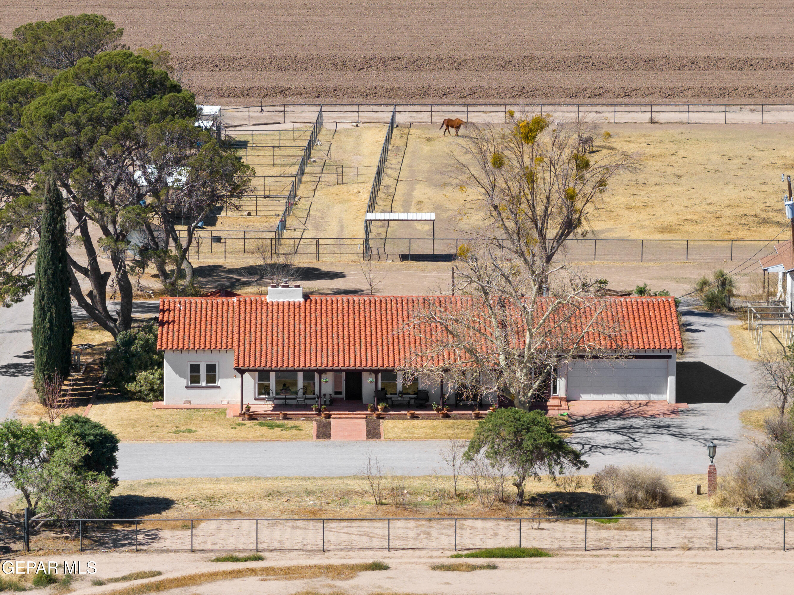 a view of a building with a yard