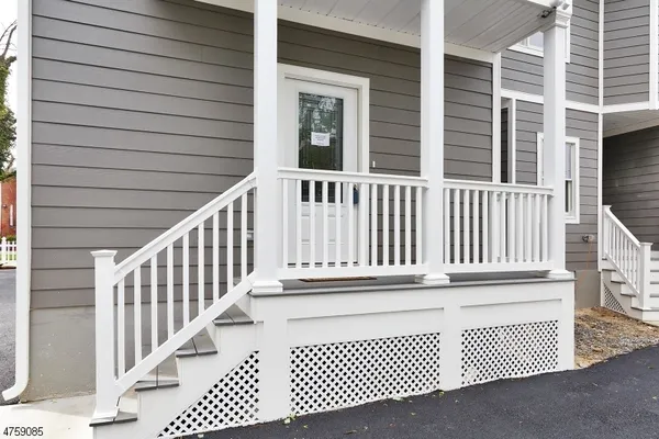 a view of a wooden balcony