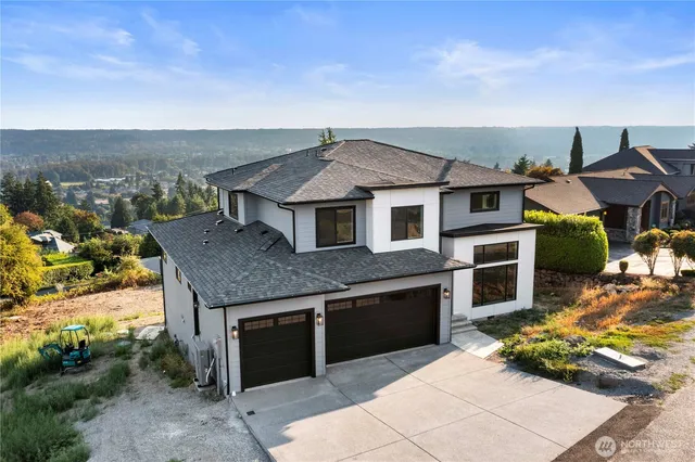 a aerial view of a house