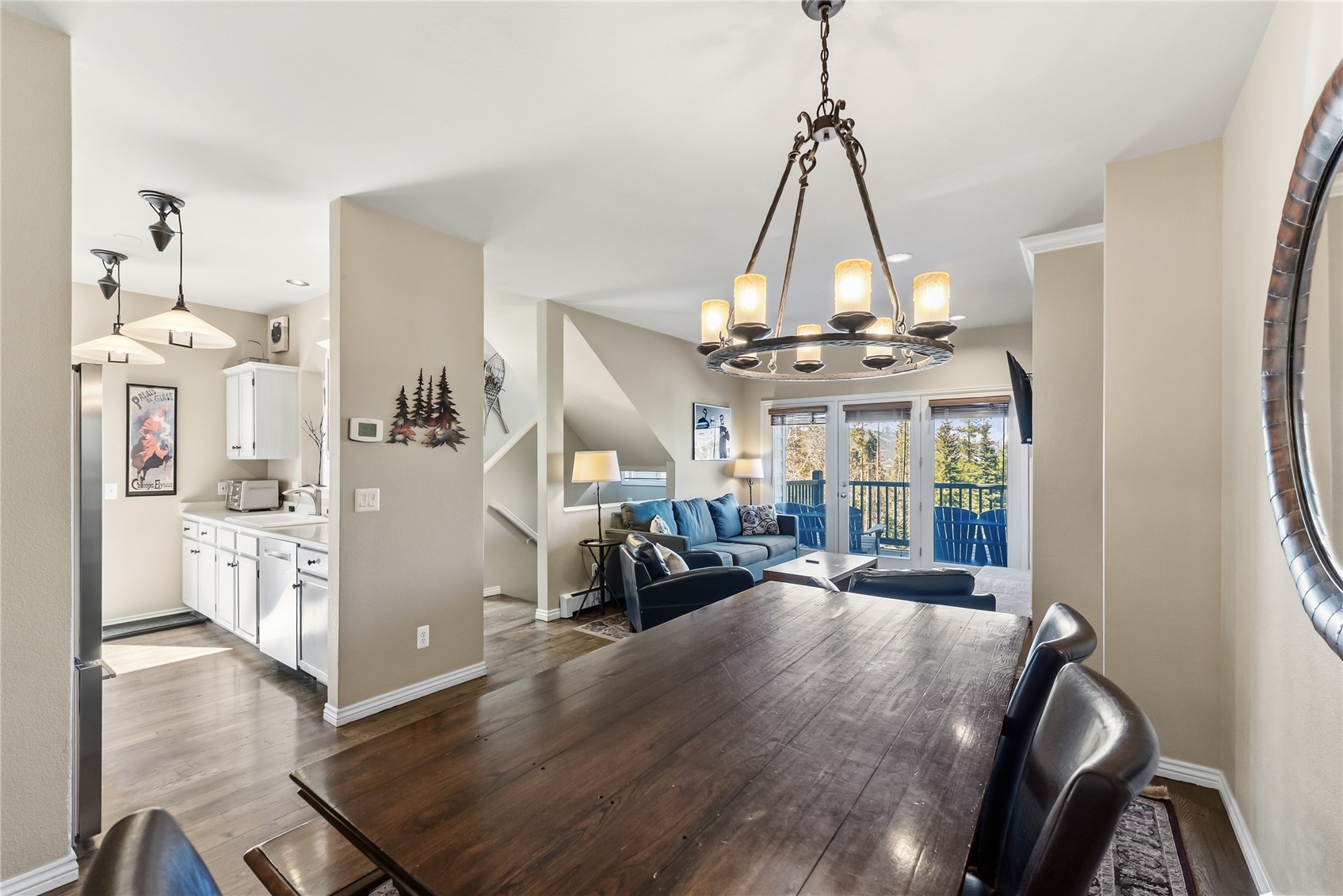 1692 Boreas Pass Road, Unit D Breckenridge, CO 80424 - Photo 9 of 33 Dining room with open concept