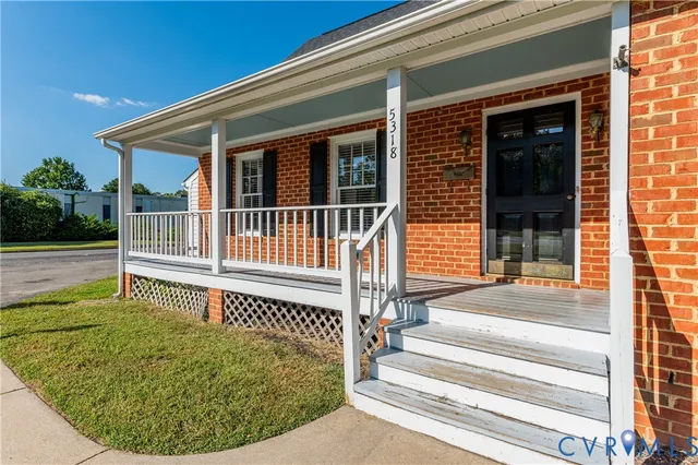 a view of porch with a porch