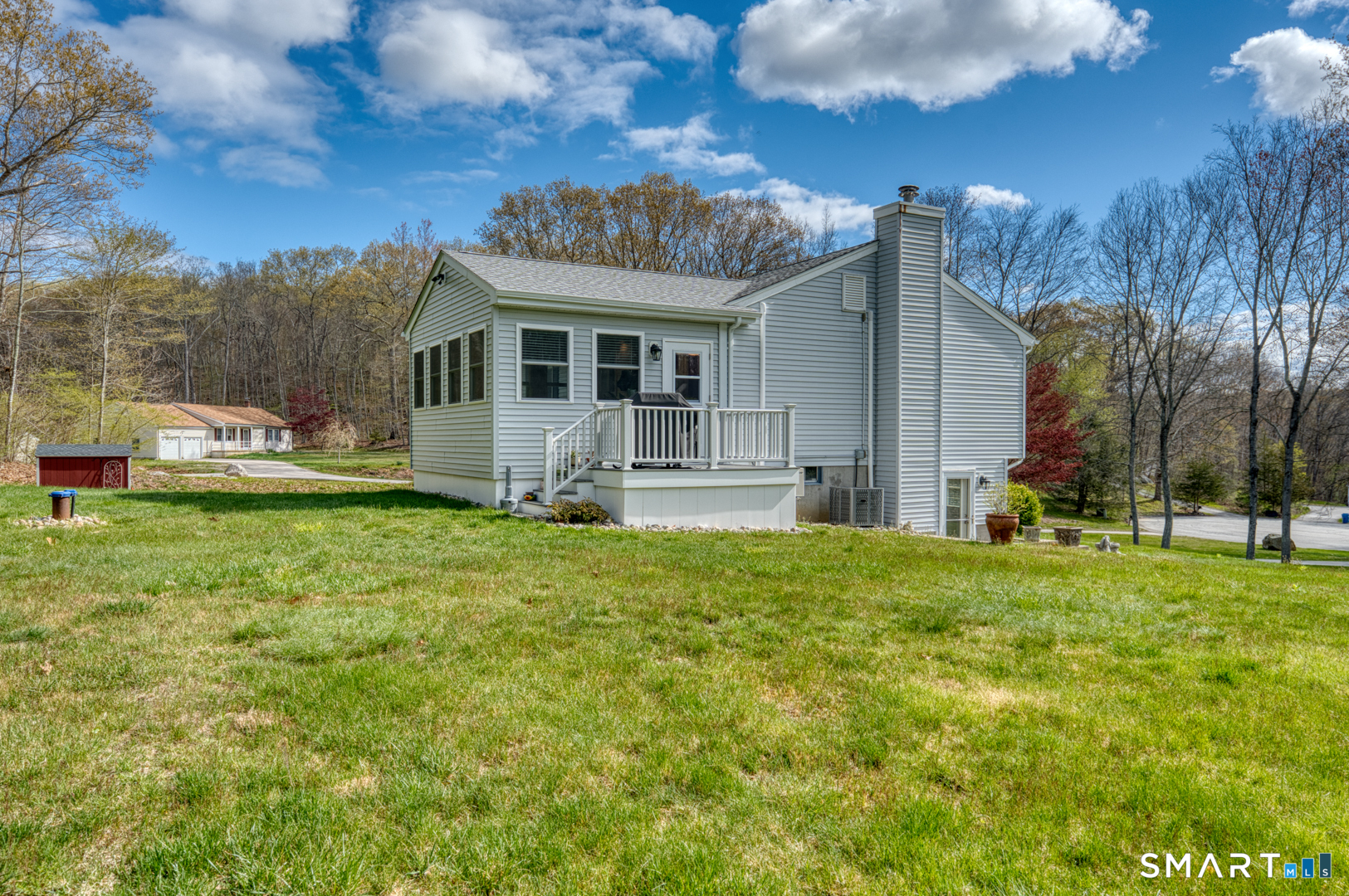 11 Hally Lane Colchester, CT 06415 - Photo 33 of 36 View of the back yard looking at the sun porch addition...